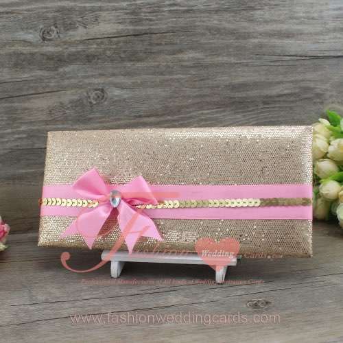 Customized Glitter Elegant Ghana Wedding Invitations Cards